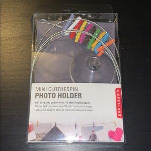 Mini clothespin photo holder NIB